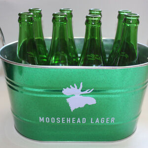 Moosehead Lager Beer Bucket EMPTY Trough Beer Crate Carryall  Empty
